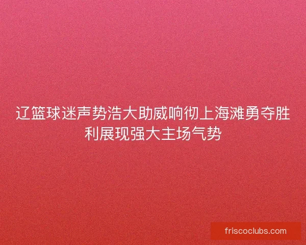 辽篮球迷声势浩大助威响彻上海滩勇夺胜利展现强大主场气势